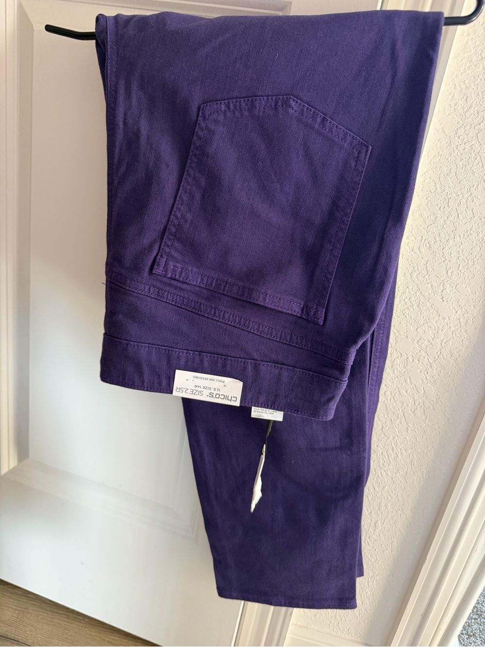 Purple Women’s Pull-on Jeggings - Chicos Size 2.5 (14)